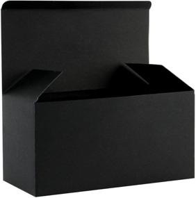 img 4 attached to RUSPEPA Recycled Cardboard Gift Boxes - 9x4.5x4.5 inches - Decorative Favor Box with Lids for Gifts, Party, Wedding - 30 Pack - Black: High-Quality Eco-Friendly Box Solution