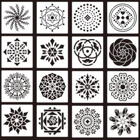 img 1 attached to 🎨 Fartime 32Pcs (8x8Inch) Mandala Reusable Templates Stencils: Enhance DIY Decor Painting Art on Various Surfaces!
