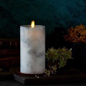 img 1 attached to Luminara Realistic Artificial Marble Candles