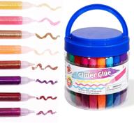 🎨 tbc the best crafts 50-count washable glitter glue pack: non-toxic, glitter pens with glue for kids - perfect for arts and crafts projects, classroom posters, and art supplies. logo