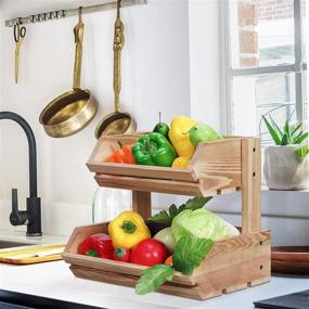 img 2 attached to 🥬 Maximize Freshness: Vegetable Storage Kitchen Countertop Organizer