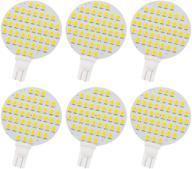 🔆 super bright grv t10 921 194 48-2835 smd led bulb for ac/dc 12v-24v rv camper cabinet dome light - warm white (pack of 6) logo