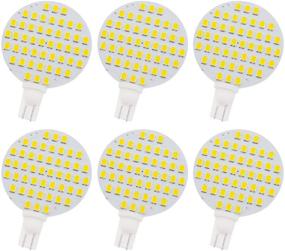 img 4 attached to 🔆 Super Bright GRV T10 921 194 48-2835 SMD LED Bulb for AC/DC 12V-24V RV Camper Cabinet Dome Light - Warm White (Pack of 6)