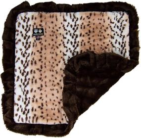 img 3 attached to 🐾 BESSIE AND BARNIE Aspen Snow Leopard/Godiva Brown (Ruffles) Ultra Plush Faux Fur Pet Blanket – Luxuriously Soft & Reversible Design for Dogs, Cats, and Puppies (Offered in Multiple Sizes)