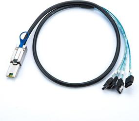 img 2 attached to CableCreation 1M Mini SAS 26Pin (SFF-8088) Male to 4 SATA 7Pin Female Cable for Host/Controller to Target/Backplane, 3.3FT Length