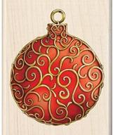 inkadinkado wood stamp round ornament logo