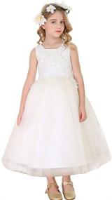 img 4 attached to 👗 Bow Dream Wedding, Communion, and Baptism Girls' Dresses - Shop the Perfect Clothing for Special Occasions