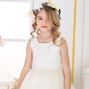 img 1 attached to 👗 Bow Dream Wedding, Communion, and Baptism Girls' Dresses - Shop the Perfect Clothing for Special Occasions