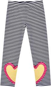 img 3 attached to 🏻 Cotton Leggings for Girls - 3-Pack Sunny Fashion Toddler Pants with Lace, Stretchy Design