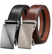 👔 bostanten leather ratchet automatic sliding men's accessories: premium belts for style and function logo