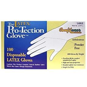 img 3 attached to 🧤 Large Powder-Free Latex Gloves by Comfitwear - Disposable Gloves