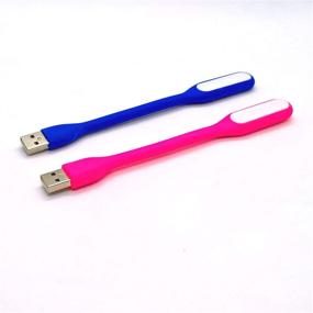 img 3 attached to 💡 2-Pack 6LED Mini USB Computer Lamp Light for Laptop PC Desk Reading - New Flexibility Design