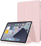 📱 чехол aoub slim trifold stand smart для ipad air 4 2020/pro 11 2018, цвет розовый - магнитное крепление, совместимость/зарядка apple pencil, поддержка touch id. логотип