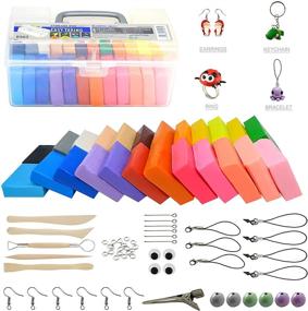 img 4 attached to DIY Polymer Clay Kit – 24 Soft and Stretchable Modeling Clay Blocks in Various Colors – Includes Bonus Sculpting Clay Tools and Accessories – Oven Bake Clay Kit for Kids and Adults