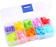 🧶 140-piece assorted color crochet locking stitch markers knitting stitch counter needle clip set with storage case – 10 colors included by heirtronic logo