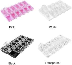 img 3 attached to 🗃️ Clear Storage Box Jewelry Organizer with 12 Grids - Ideal for Diamond Embroidery, Nail Art Decorations, Glitter Rhinestones, Earrings, Beads, and DIY Art Crafts