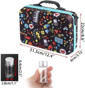 img 1 attached to 🎨 Hipiwe 60 Grids Diamond Painting Drills Storage Case: Art Craft Beads Sewing Pills Container Bag, Embroidery Storage Box Holder with Jewelry Rhinestones Organizer