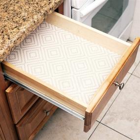 img 1 attached to Simple Being Kitchen Shelf Liner: Geometric Pattern 12x20 – Non Adhesive, Multipurpose Roll for Drawers, Shelves & Storage