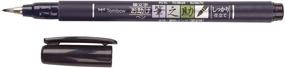 img 4 attached to Tombow Fudenosuke Hard Brush Pen Set (GCD-111) - Pack of 5 for Precise and Controlled Calligraphy