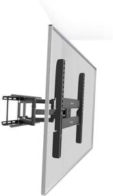 img 3 attached to 🖥️ Articulating TV Wall Mount Bracket for 37-70 inch Plasma, LED, LCD, OLED Flat Screen TVs up to 132 lbs, VESA 600x400mm (RDTVM), Black by WALI