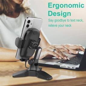 img 1 attached to 🔌 Enhanced Wireless Phone Charger Stand: 7.5W/10W Qi Fast Charging, 360° Adjustable Angle, Height Adjustable Phone Holder - Compatible with iPhone, Samsung & More!