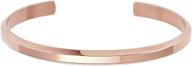 ulan moron personalized cuff bracelet: 5.5''/6.5'' stainless steel, birthday gift for her - rose gold bracelet bangle logo