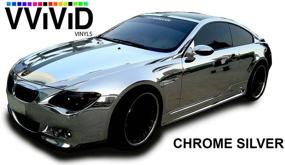 img 1 attached to 🚀 Upgrade your Ride with VViViD Supercast Silver Conform Chrome Metallic Vinyl Wrap – 1ft x 5ft Roll