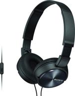 🎧 sony mdr-zx310ap zx series black on-ear headphones with built-in mic: wired sound excellence logo