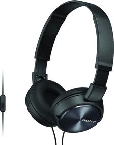 img 3 attached to 🎧 Sony MDR-ZX310AP ZX Series Black On-Ear Headphones with Built-In Mic: Wired Sound Excellence