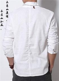 img 2 attached to 👕 Stylish and Versatile Cafuny Sleeve Natural Popover: Trendy Men's Clothing and Shirts