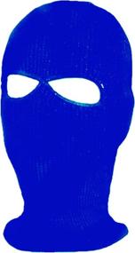 img 1 attached to Warm Knit Balaclava Ski Mask, Outdoor 3-Hole Winter Knitted Face Cover for Adult Sports