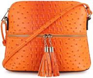 👜 шикарная и удобная: сумка через плечо sg sugu легкая с дном, узором под кожу животного и молнией с бахромой логотип
