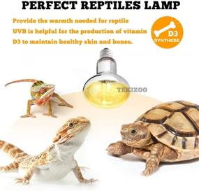 img 2 attached to 🌞 TEKIZOO 125W UVA UVB Sun Lamp: High Intensity Self-Ballasted Heat Basking Lamp for Reptiles and Amphibians