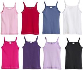 img 3 attached to 👚 Girls' 100% Cotton Camisole Cami Tank Top Tee: Made in USA by City Threads