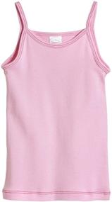 img 4 attached to 👚 Girls' 100% Cotton Camisole Cami Tank Top Tee: Made in USA by City Threads