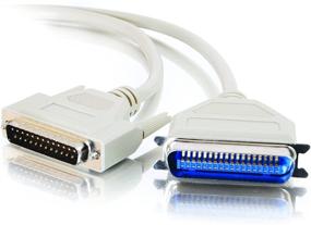 img 1 attached to 🔄 C2G 02798 DB25 Male to Centronics 36 Male Printer Cable - 6ft Beige Parallel Cable