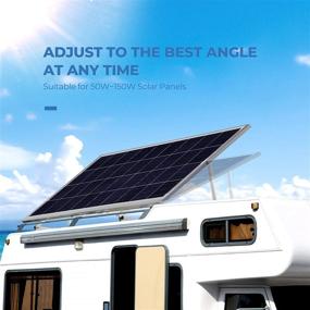 img 4 attached to ⚡️ BougeRV 28in Adjustable Solar Panel Tilt Mount Brackets: Powerful Support for 100-150 Watt Solar Panels on Roof, RVs, Boats, and Off-Grid Systems