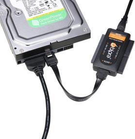 img 2 attached to 💾 Bipra USB 2.0 to SATA/IDE Adapter Kit: Effortlessly Connect and Power SATA or IDE Drives of Various Sizes