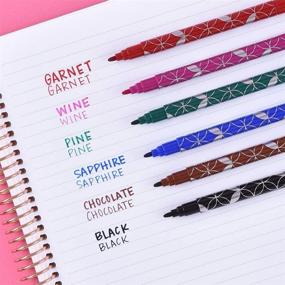 img 3 attached to 🌈 Erin Condren Colorful Dual-Tip Markers - Earth 6 Pack: Fine & Standard Tip for Drawing, Coloring, and Art - Ideal for Kids & Adults