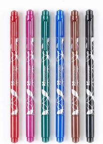 img 2 attached to 🌈 Erin Condren Colorful Dual-Tip Markers - Earth 6 Pack: Fine & Standard Tip for Drawing, Coloring, and Art - Ideal for Kids & Adults