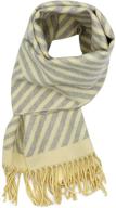 knitted winter scarf tassel stripes logo