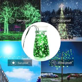 img 1 attached to JXLEDAYY Outdoor Christmas Lights: 500LEDs, 164ft, 8 Modes, Solar Powered, Remote Control, Waterproof Fairy String Lights for Home Patio Yard Trees Party Wedding Decor