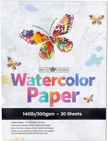 img 4 attached to 🎨 Watercolor Paper Pad - 140lb/300gsm - Bright White 30 Sheets (9x12) Cold Press Texture, Acid Free Watercolor Paper for All Ages, Wet and Mixed Media Artists