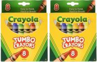 🖍️ vibrant jumbo crayons 8ct: set of 2 with peg hook for easy display logo