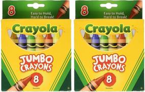 img 1 attached to 🖍️ Vibrant Jumbo Crayons 8ct: Set of 2 with Peg Hook for Easy Display