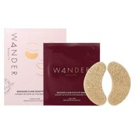wander beauty baggage claim gold under eye patches: brighten dark circles, reduce puffy 🧖 bags, minimize fine lines & wrinkles - hyaluronic acid infused eye masks (1 pack, 6 pairs) logo