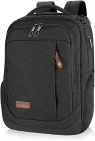 img 4 attached to 🎒 KROSER Laptop Backpack: Stylish & Spacious Computer Bag for 17.3 Inch Laptops with USB Charging Port and Water-Repellent Design - Perfect for School, Travel, Business, College - Charcoal Black