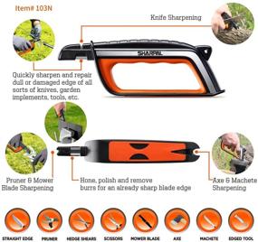 img 1 attached to SHARPAL 103N All-in-One Knife Garden Tool Multi-Sharpener for Lawn Mower Blade, Axe, Hatchet, Machete, Pruner, Hedge Shears, Scissors