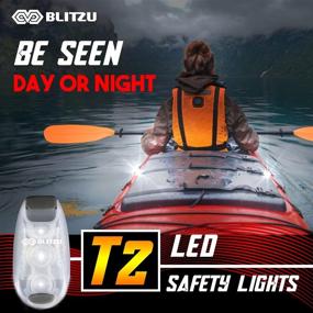 img 3 attached to 🚴 BLITZU 2 Pack LED Safety Lights for Bike, Kayak, Dog Collar Leash, Stroller, Walking, Boat, Runners, Night Running - Shoe & Wrist Clip-On, Strobe, Warning, Blinking, Reflective Light Accessories