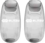 🚴 blitzu 2 pack led safety lights for bike, kayak, dog collar leash, stroller, walking, boat, runners, night running - shoe & wrist clip-on, strobe, warning, blinking, reflective light accessories logo